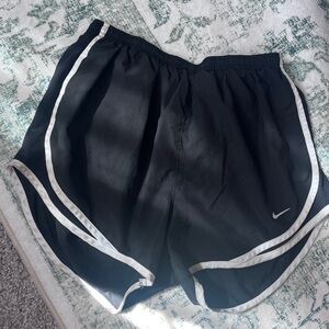Nike Women's Black and White Athletic Shorts